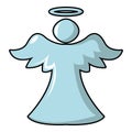 Angel icon, cartoon style Royalty Free Stock Photo