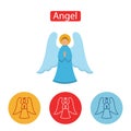 Angel icon. Vector Illustration.