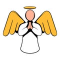 Angel icon, icon cartoon Royalty Free Stock Photo