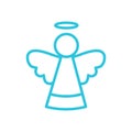 Angel icon. Isolated on white background. Royalty Free Stock Photo