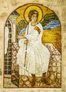 Angel icon. Mosaic image of Archangel