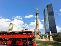 Mexico City, Mexico - Apr 24 2023: Angel of Independence Monument is on Paseo de la Reforma avenue, a place of celebrations Royalty Free Stock Photo