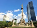 Mexico City, Mexico - Apr 24 2023: Angel of Independence Monument is on Paseo de la Reforma avenue, a place of celebrations Royalty Free Stock Photo