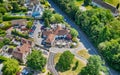 The Angel Inn from above at Addington in Kent UK Royalty Free Stock Photo