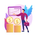 Angel investor abstract concept vector illustration.