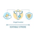 Angel investor concept icon