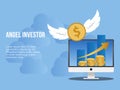 Angel investor concept illustration design template