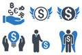 Angel Investor Flat Vector Icons