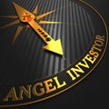 Angel Investor - Golden Compass Needle. Royalty Free Stock Photo