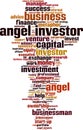 Angel investor word cloud Royalty Free Stock Photo