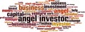 Angel investor word cloud Royalty Free Stock Photo
