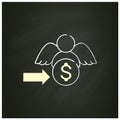 Angel investors chalk icon Royalty Free Stock Photo