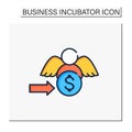 Angel investors color icon