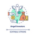 Angel investors concept icon