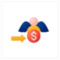 Angel investors flat icon