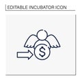 Angel investors line icon