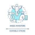 Angel investors support concept icon