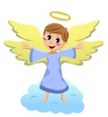 Angel Kid With Open Arms Royalty Free Stock Photo