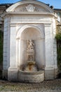 The angel ,Large ornate stone fountain , Dei gratia inter alia lucet Traslation , by the grace of god she shines for us all