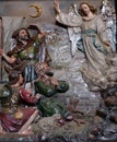 Angel of the Lord visited the shepherds and informed them of Jesus` birth Royalty Free Stock Photo