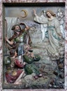 Angel of the Lord visited the shepherds and informed them of Jesus` birth Royalty Free Stock Photo