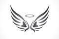 Angel love minimalistic logo