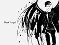 Angel Man. Dark Angel. Vector Image Of Beauty Fashion Angel Man. Fashion Angel