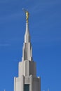 The angel Moroni atop a Temple Steeple