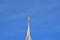 The angel Moroni atop a Temple Steeple