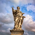 Angel with the Nails on Aelian Bridge in Rome, Italy Royalty Free Stock Photo