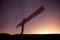 Angel of the north at night