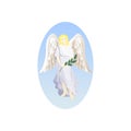 Angel with palm branch Royalty Free Stock Photo