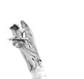 Angel on the pedestal holding the cross Royalty Free Stock Photo