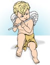 Angel Playing a Flute Royalty Free Stock Photo