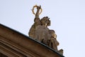 Angel on the portal of St. Catherine church and Mausoleum of Ferdinand II, Graz, Austria