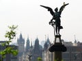 Angel in Prague above the city