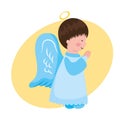 Angel praying cartoon