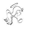 Angel praying logo