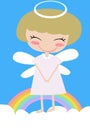 Angel and rainbow