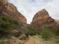 Angel`s Landing, The Canyon Valley, Zion National Park, Utah Royalty Free Stock Photo