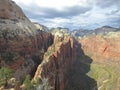 The Angel`s Landing Hiking Path, Zion National Park, Utah Royalty Free Stock Photo