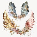 Angel\'s Wings Watercolor Clipart,