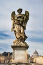 Angel sculpture near Castel Sant\'Angelo Royalty Free Stock Photo