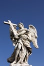 Angel sculpture on San Angelo bridge in Rome Royalty Free Stock Photo