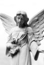 Angel Sculpture with Wings Representing Love Faith and Peace Spirit Royalty Free Stock Photo