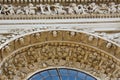 Angel sculptures at the Santa Croce baroque church in Lecce Royalty Free Stock Photo