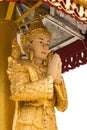 Angel scupture in Myanmar temple Royalty Free Stock Photo