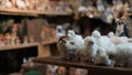 Angel and sheep figures in souvenir shop