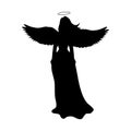 Angel silhouette christmas religious christian Royalty Free Stock Photo