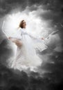 Angel in the sky storm Royalty Free Stock Photo